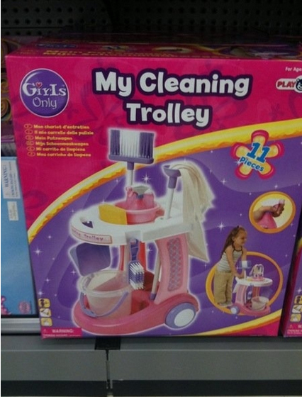 picture of cleaning trolley toy for girls