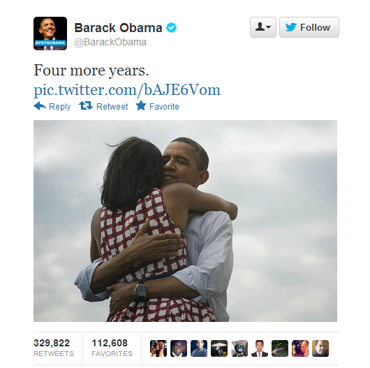 picture of President Obama's tweet