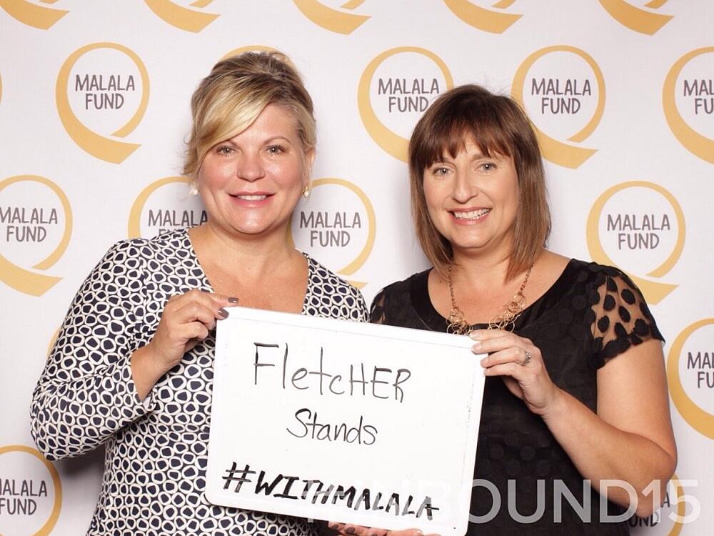 Fletcher stands with Malala